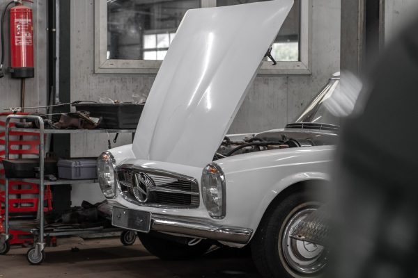 Mercedes Pagode in de werkplaats @hofman.nl