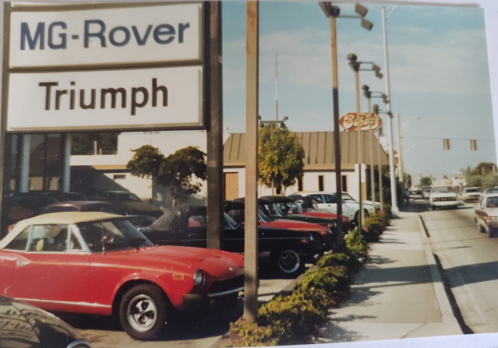 1981 eerste reis naar USA in Florida MG dealer in Ford Lauderdale