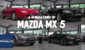 4 generaties Mazda MX-5