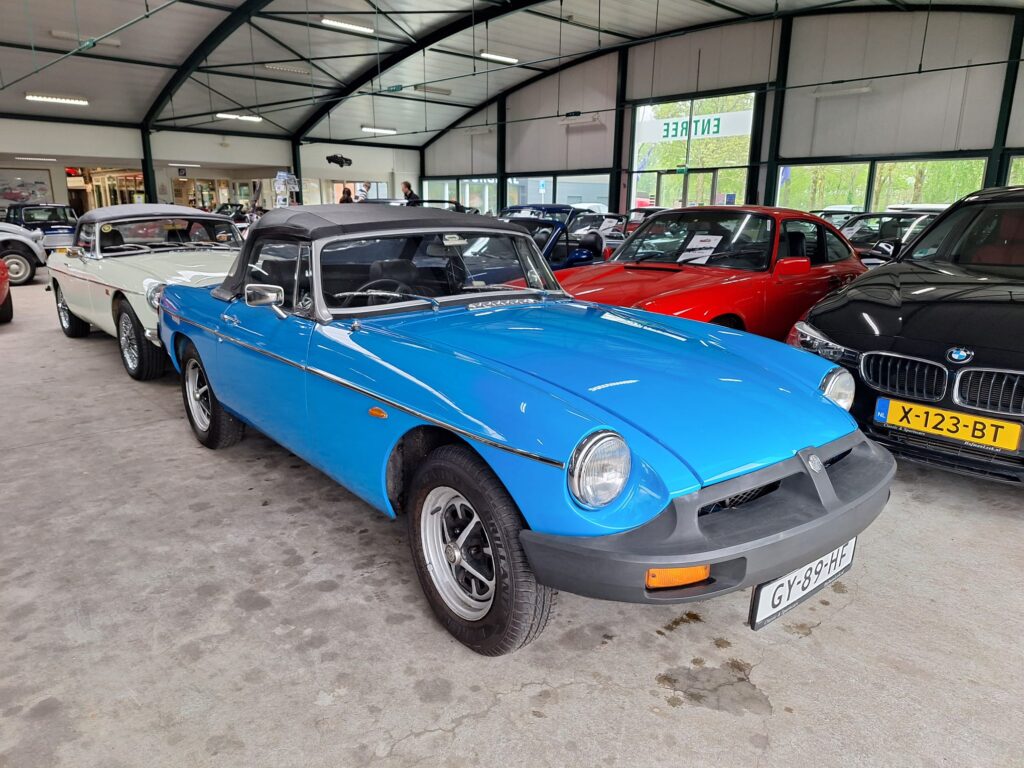 Al meer dan 40 jaar onder onze hoede, deze MG B LHD uit 1979.